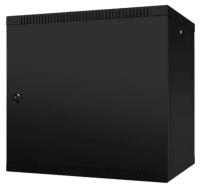 Телекоммуникационный серверный шкаф 19 дюймов настенный 9U 600х450 черный дверь металл, Alvm-m9.450b