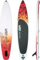 SUP-доска LUXE USM 12,6 Sport Shark Orange/384х76х15 см/ 12.6 ft х30х6 дюймов /двухслойная /для серфинга Sup board