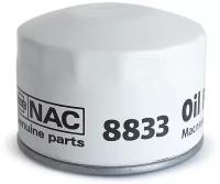 Фильтр масляный NAC 8833. VAZ, Datsun, ВАЗ (Lada), ZAZ. O.E.M. 2105-1012005-01, 2108-1012005, 2108-1012005-00, 2108-1012005-07, 2108-1012005-08, MLS 000-144 A, 5951891, 7032389, 1498 018, 1641 158, 5005 097, 5005 805, 5006 946, 5012 035, 5012 040