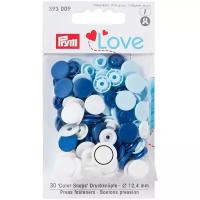 393009 Кнопки Prym Color Snaps, 12,4 мм, 30 шт, Love Prym (синий, голубой, белый)