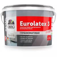 Краска латексная Dufa Retail Eurolatex 3 глубокоматовая белый 2.5 л