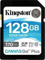 Карта памяти Kingston Canvas Go Plus SDXC 128Gb UHS-I U3 V30 (SDG3/128GB)