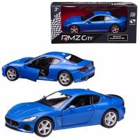 Машинка металлическая Uni-Fortune RMZ City серия 1:32 Maserati GranTurismo MC 2018, инерционная, цвет синий, двери открываются