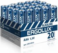 Батарейки ААА Ergolux LR03 Alkaline 1.5В 20 шт в упаковке