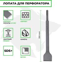 Лопата для перфоратора 40х250мм SDS+