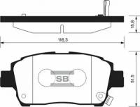 Колодки тормозные передние Sangsin Brake SP1244