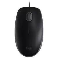 Мышь Logitech B110 Silent, оптическая, проводная, USB, черный [910-005508]