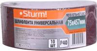 Шлифлента, 75x457мм, Р40, 10 шт, Sturm!