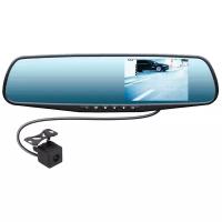 Автомобильное накладное зеркало-видеорегистратор заднего вида со встроенным монитором и выносной камерой заднего вида 4,3