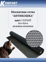 Москитная сетка Антикошка PetScreen полотно серое 1,6 х 0,8 м