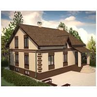 Проект жилого дома STROY-RZN 15-0028 (205,3 м2, 12,73*11,73 м, керамический блок 380 мм, облицовочный кирпич)
