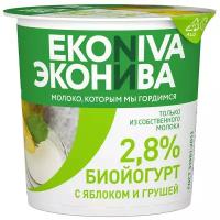 ЭкоНива йогурт с яблоком и грушей 2.8%, 125 г