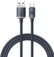 Кабель Baseus Crystal Shine Series Fast Charging Data Cable (CAJY000401), USB - USB Type-C, 100W, 1.2 м, черный