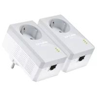 Tp-link Сетевое оборудование TL-PA4010P KIT AV600 Комплект адаптеров Powerline со встроенной розеткой