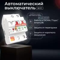 Умный WIFI автоматический выключатель PS-link MCB-2P