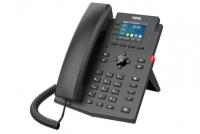 IP-телефон Fanvil X303P, 4 SIP аккаунта, цветной 2,4 дюйма дисплей 320x240, конференция на 6 абонентов, поддержка EHS, POE