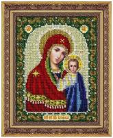 Пресвятая Богородица Казанская #Б-711 Паутинка Набор для вышивания 14 x 18 см Вышивка бисером