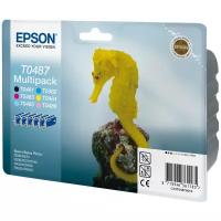 Картридж для печати Epson Картридж Epson T0487 C13T04874010 вид печати струйный, цвет Голубой,Желтый,Пурпурный,Светло-голубой,Светло-пурпурный,Черный, емкость 13мл