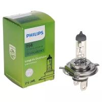 Лампа автомобильная галогенная Philips LongLife EcoVision 12342LLECOC1 H4 60/55W P43t-38 1 шт