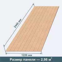 Стеновая Панель из МДФ RashDecor Дуб Млечный (под вагонку) 2440х1220х3,2 мм