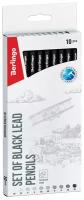 Набор карандашей Berlingo ч/г, 10шт., 3H-3B, заточен., картон. упак., европодвес