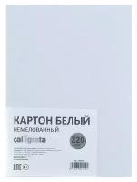 Картон белый А5, 6 листов, 220 г/м2 Calligrata, немелованный, эконом