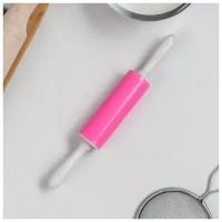 Скалка пластиковая с ручками, 21 см, d = 2.7 см, цвет микс