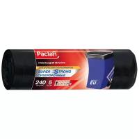 Мешки для мусора Paclan Super Strong 240 л, 5 шт., 1 упак., черный