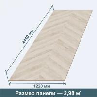 Стеновая панель из МДФ RashDecor Дуб Золотистый под паркет 2440х1220х3,2 мм, 3 штуки в упаковке