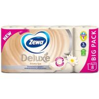 Туалетная бумага Zewa Deluxe АромаСпа, 3 слоя, 8 рулонов