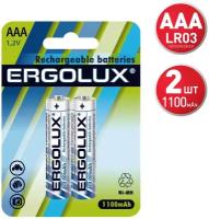 Аккумулятор Ni-Mh 1100 мА·ч 1.2 В Ergolux Rechargeable batteries AAA 1100, в упаковке: 2 шт