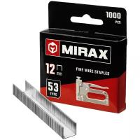 Скобы для степлера MIRAX узкие 12 мм тип 53 1000 шт. 3153-12