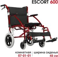 Кресло-коляска каталка механическая инвалидная складная легкая с усиленной рамой Ortonica Base 110/Escort 600 ширина сиденья 48 см