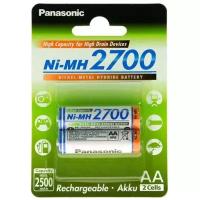 Аккумулятор AA Ni-Mh 2700 мА·ч Panasonic BK-3HGAE/2BE 2700 BL2