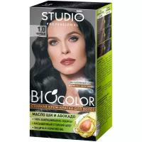 Стойкая крем краска для волос Studio Professional 1.0 Черный, 50/50/15 мл 6941341