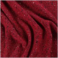 Ткань костюмная твид (красный) 80% хлопок, 15% вискоза, 5% полиамид, 50 см * 147 см, италия