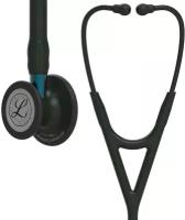 Стетоскоп Littmann Cardiology IV Черный с черной акустической головкой и голубым стеблем (Black/Black/Blue), 6201