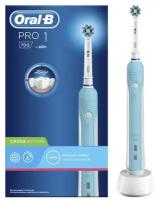 Электрическая зубная щетка Oral-B Pro 1 700 Cross Action, голубой