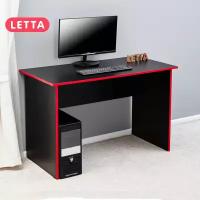 Игровой стол компьютерный письменный Orion черный/красная кромка 110х75х60