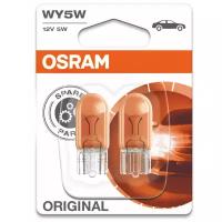 Лампа 12V WY5W W2.1x9.5d желтая бесцокольная блистер (2шт.) OSRAM 2827NA-02B