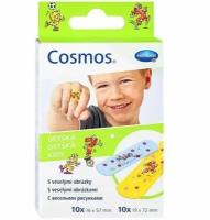 COSMOS Kids Пластырь детский с рисунками на рану 2 размера 16х57мм и 19х72мм - 3 упаковки