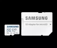 Samsung Карта памяти Samsung Evo Plus MB-MC512KA MicroSD 512 ГБ class 10 (с адаптером SD)