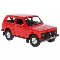 Легковой автомобиль ТЕХНОПАРК Lada 4X4 (LADA4X4-BK/RD) 1:32, 12 см