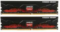 Оперативная память Amd DDR4 16Gb (2x8Gb) 3200MHz pc-25600 R9 Gamers Series Black Gaming (R9S416G3206U2K)