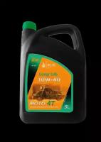 Моторное масло 10W-40 QC OIL Long Life 5л для мотоциклов 4Т полусинтетическое металлоплакирующее