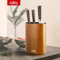 Подставка для ножей LARA LR05-101 Wood/ универсальная/ овальная/ Soft touch