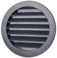 Решетка вентиляционная круглая D125, для КИВ-125, мм RAL7021 черно-серый матовый