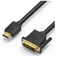 Кабель Vention HDMI(19M)-DVI-D(25M) (ABFBH), 2 м, 1 шт., черный