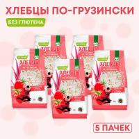 Хлебцы без глютена Di&Di, воздушные по-грузински с амарантом, томатом и паприкой (5шт * 80 грамм, шоубокс) / безглютеновые хлебцы / постный продукт