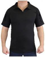 Рубашка тактическая с коротким рукавом цвет черный (размер: 46, рост: 176-182, размер производителя: m)